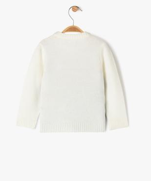 Pull en maille avec motif voiture bébé garçon vue4 - GEMO(BEBE DEBT) - GEMO