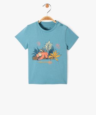 Tee-shirt droit manches courtes imprimé garçon vue1 - GEMO(BEBE DEBT) - GEMO