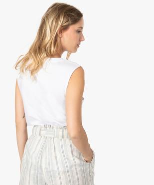 Tee-shirt femme sans manches imprimé The Beach Boys vue3 - FOLLOW ME - GEMO
