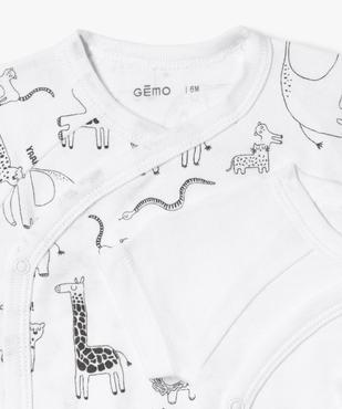 Body bébé à manches courtes fermeture croisée (lot de 3) vue4 - GEMO 4G BEBE - GEMO