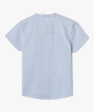 Chemise garçon rayée à manches courtes et col mao vue5 - GEMO (ENFANT) - GEMO