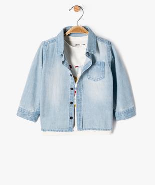 Ensemble 2 pièces chemise et tee-shirt bébé garçon vue1 - GEMO(BEBE DEBT) - GEMO