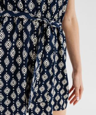 Combishort imprimé en viscose fluide femme vue4 - GEMO 4G FEMME - GEMO
