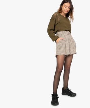 Pull femme fin avec empiècements dentelle vue5 - GEMO(FEMME PAP) - GEMO