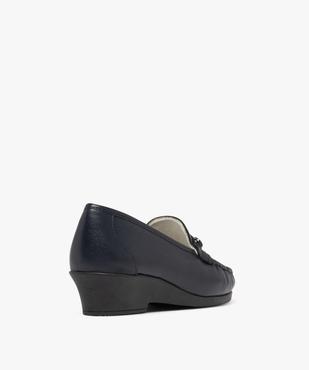 Mocassins confort dessus cuir et talon compensé femme vue4 - G'FLEX - GEMO
