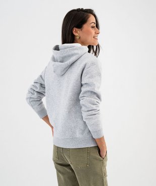 Sweat à capuche avec broderie femme - LuluCastagnette vue3 - LULU CASTAGNETTE GEMO FOR GOOD - GEMO
