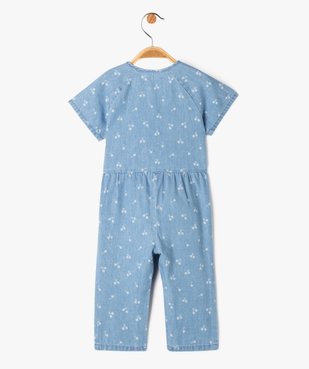 Combinaison à manches courtes avec motifs cerises bébé fille vue5 - GEMO 4G BEBE - GEMO