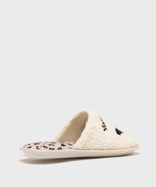 Chaussons forme mules en fourrure imitation femme vue4 - GEMO(HOMWR FEM) - GEMO