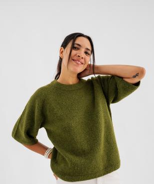 Pull manches courtes ample et douillet femme vue1 - GEMO(FEMME PAP) - GEMO