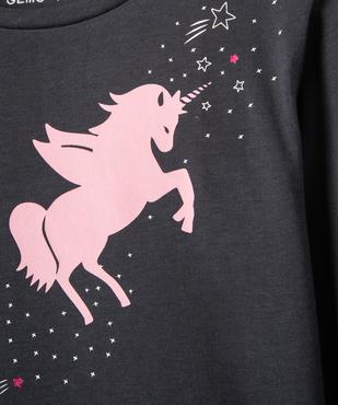 Tee-shirt fille à manches longues à motif fantaisie vue2 - GEMO (ENFANT) - GEMO