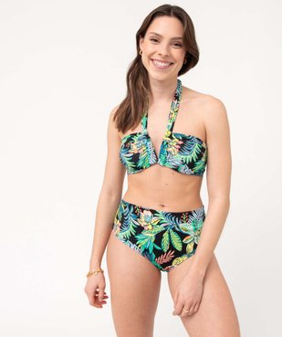 Bas de maillot de bain femme avec revers à la taille vue3 - GEMO 4G FEMME - GEMO