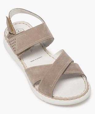 Sandales confort femme avec brides en cuir vue5 - GEMO (CONFORT) - GEMO
