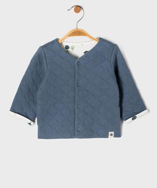 Gilet sweat réversible bébé garçon vue1 - GEMO 4G BEBE - GEMO