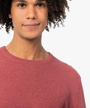 Pull homme en maille texturée vue2 - GEMO (HOMME) - GEMO