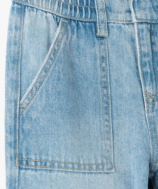 Jean garçon coupe straight à taille élastiquée vue2 - GEMO (ENFANT) - GEMO