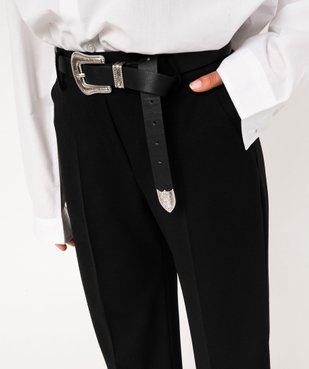 Pantalon large en maille fluide extensible femme vue5 - GEMO(FEMME PAP) - GEMO