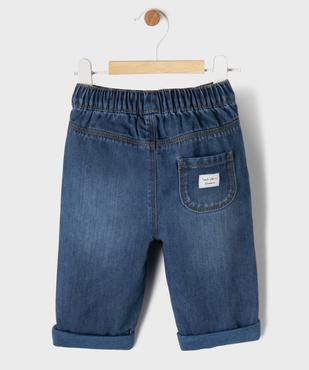Jean large avec taille élastique ajustable bébé garçon vue3 - GEMO 4G BEBE - GEMO