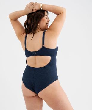 Maillot de bain une pièce femme grande taille à paillettes vue3 - GEMO (PLAGE) - GEMO