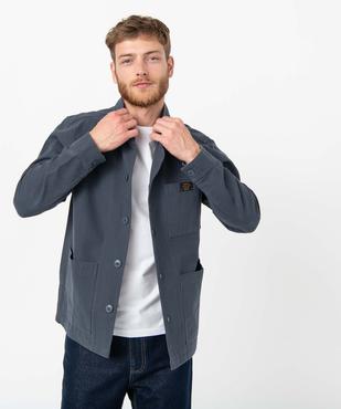 Veste homme en coton forme chemise vue1 - GEMO (HOMME) - GEMO