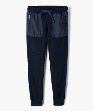 Jogging garçon en molleton chaud et poches fantaisie vue1 - GEMO (ENFANT) - GEMO
