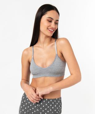 Brassière triangle sans armatures avec mousses amovibles vue1 - GEMO 4G FEMME - GEMO