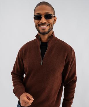 Pull en coton à col camionneur homme vue3 - GEMO (HOMME) - GEMO