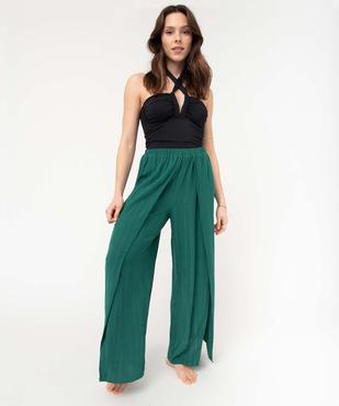 Pantalon de plage femme ouvert sur l’avant vue5 - GEMO 4G FEMME - GEMO