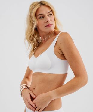 Soutien-gorge triangle en microfibre avec mousses amovibles femme vue1 - GEMO(HOMWR FEM) - GEMO