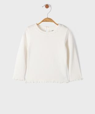 Tee-shirt manches longues avec finitions froncées bébé fille vue1 - GEMO 4G BEBE - GEMO