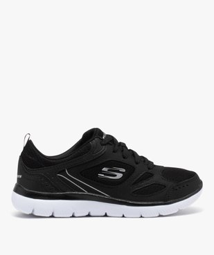 Baskets femme running dessus en mesh uni - Skechers vue1 - SKECHERS - GEMO