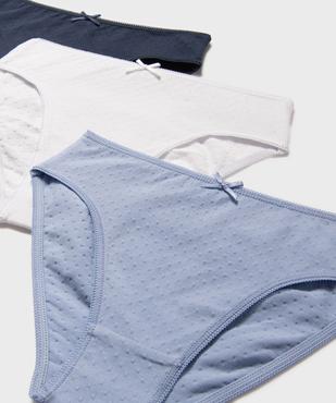 Culottes en coton stretch en maille fantaisie (lot de 3) - LuluCastagnette vue2 - LULU CASTAGNETTE GEMO FOR GOOD - GEMO