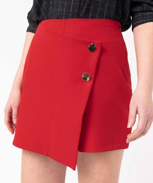 Short-jupe femme avec boutons fantaisie  vue2 - GEMO(FEMME PAP) - GEMO