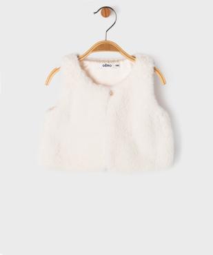 Gilet bébé fille sans manches en fourrure imitation vue5 - GEMO(BEBE DEBT) - GEMO