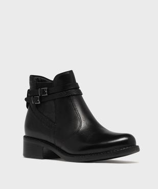 Bottines femme dessus en cuir avec détails fantaisie et à zip - Tanéo vue2 - TANEO GEMO FOR GOOD - GEMO