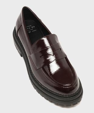 Mocassins chunky à semelle crantée et tige vernie femme - Follow Me vue5 - FOLLOW ME - GEMO