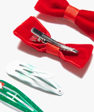 Pinces à cheveux fille spécial Noël (lot de 4) vue2 - GEMO (ACCESS) - GEMO