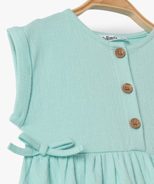 Robe bébé fille avec haut boutonné et jupe large vue2 - GEMO(BEBE DEBT) - GEMO