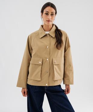 Imperméable court à boutons pression femme - LuluCastagnette vue1 - LULUCASTAGNETTE - GEMO