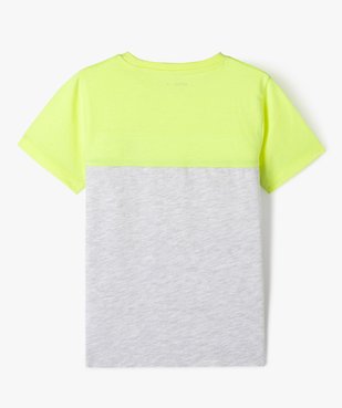 Tee-shirt manches courtes tricolore garçon vue3 - GEMO (ENFANT) - GEMO