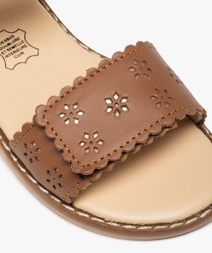 Sandales fille dessus cuir perforé à talon fermé – NA! vue6 - NA! - GEMO