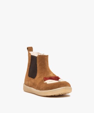 Boots bébé garçon dessus cuir motif renard – NA! vue2 - NA! - GEMO
