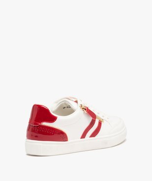 Baskets femme à zip fantaisie avec détails vernis contrastants  vue4 - GEMO (SPORTSWR) - GEMO