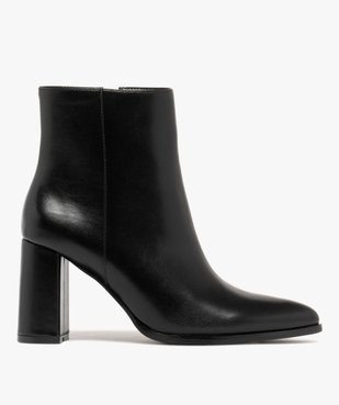 Boots femme à talon et bout pointu avec zip  vue1 - FOLLOW ME G4G - GEMO