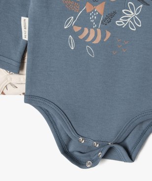 Bodies imprimés à manches longues bébé (lot de 2) - Petit Béguin vue2 - PETIT BEGUIN - GEMO