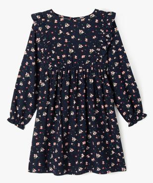 Robe fleurie à manches longues et volants fille vue1 - GEMO (ENFANT) - GEMO