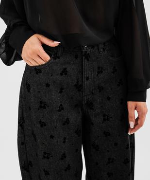 Jean barrel en coton femme vue4 - GEMO(FEMME PAP) - GEMO