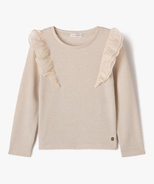 Tee-shirt manches longues pailleté et texturé fille - LuluCastagnette vue1 - LULUCASTAGNETTE - GEMO