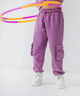 Pantalon de jogging avec poches à rabat fille vue5 - GEMO 4G FILLE - GEMO