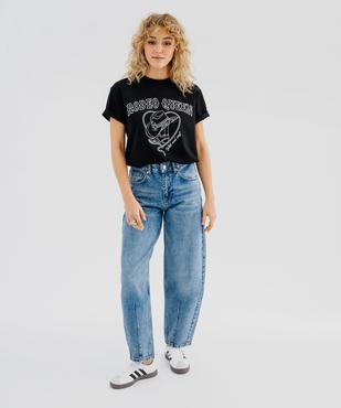 Jean barrel femme vue4 - GEMO(FEMME PAP) - GEMO