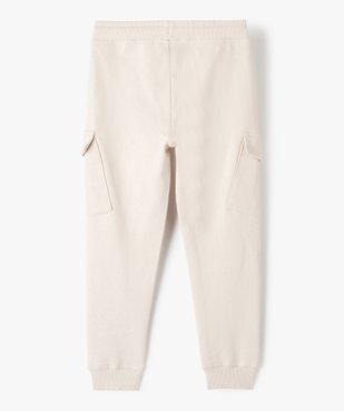 Pantalon de sport garçon en maille bouclette et look cargo vue3 - GEMO (ENFANT) - GEMO
